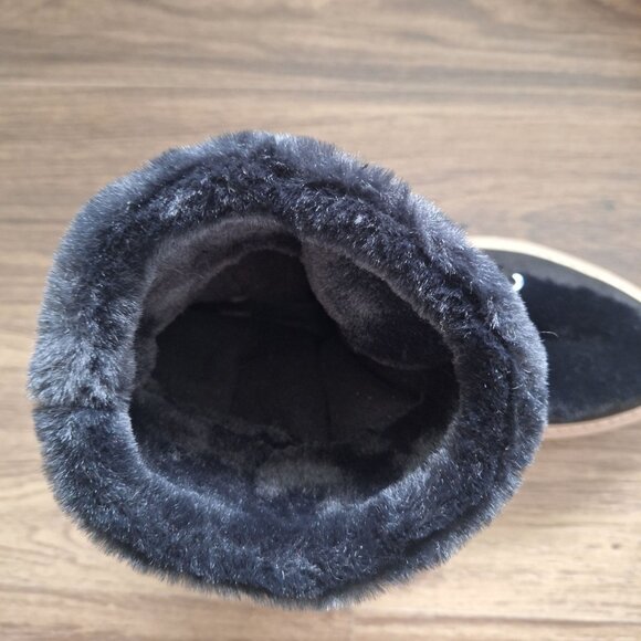 NWOT J.Lo Faux Fur Suede Booties Size 8.5 Fall Winter Streetwear Warm Comfy - Picture 7 of 8